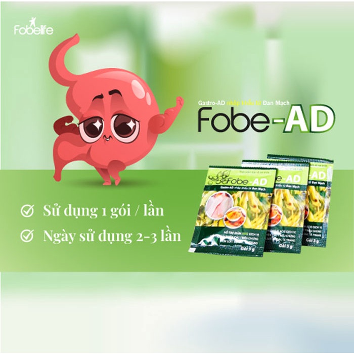 Gói uống giảm trào ngược dạ dày thực quản 5 phút, hết cảm giác buồn nôn ợ chua, ợ nóng | Fobe Ad