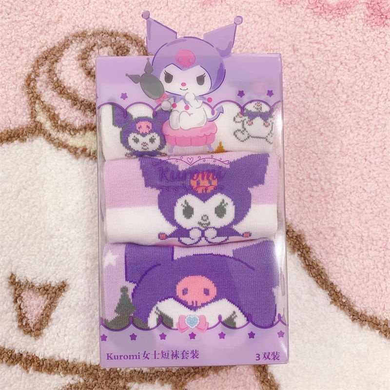 BS1 3 Chiếc Kuromi Cinnamoroll Giai Điệu Tất Hoạt Hình Dễ Thương SB1