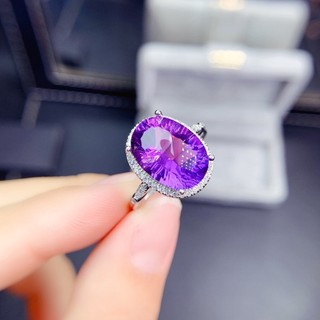 ⭐ Nhẫn Hở Đính Đá Thạch Anh Tím Sang Trọng Cho Nữ