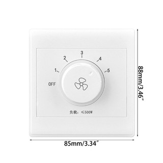Kellnny Điều chỉnh núm vô cấp Công tắc điều khiển tốc độ Quạt trần Thống đốc Bật sáng
