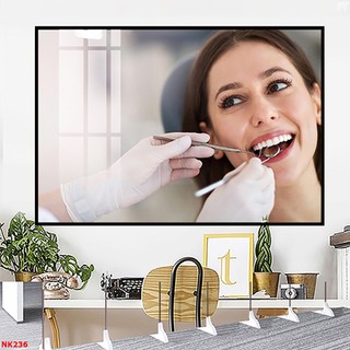 Tranh Treo Tường Phòng Khám Nha Khoa - Tranh Laminate Tráng Gương