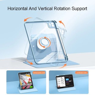720 ° Xoay Trong Suốt Acrylic Dành Cho Honor Pad 9 12.1inch 2024 MagicPad 2 GT Pro 12.3 9Pro X8a X9 Có Khe Cắm Bút