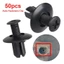 FANIELLAPOWELL 50 chiếc Kẹp dây buộc tự động, Kẹp giữ lỗ 8 mm bằng nhựa, Bảng viền cửa Đinh tán màu đen Dây buộc cho / Mazda / / Nissan