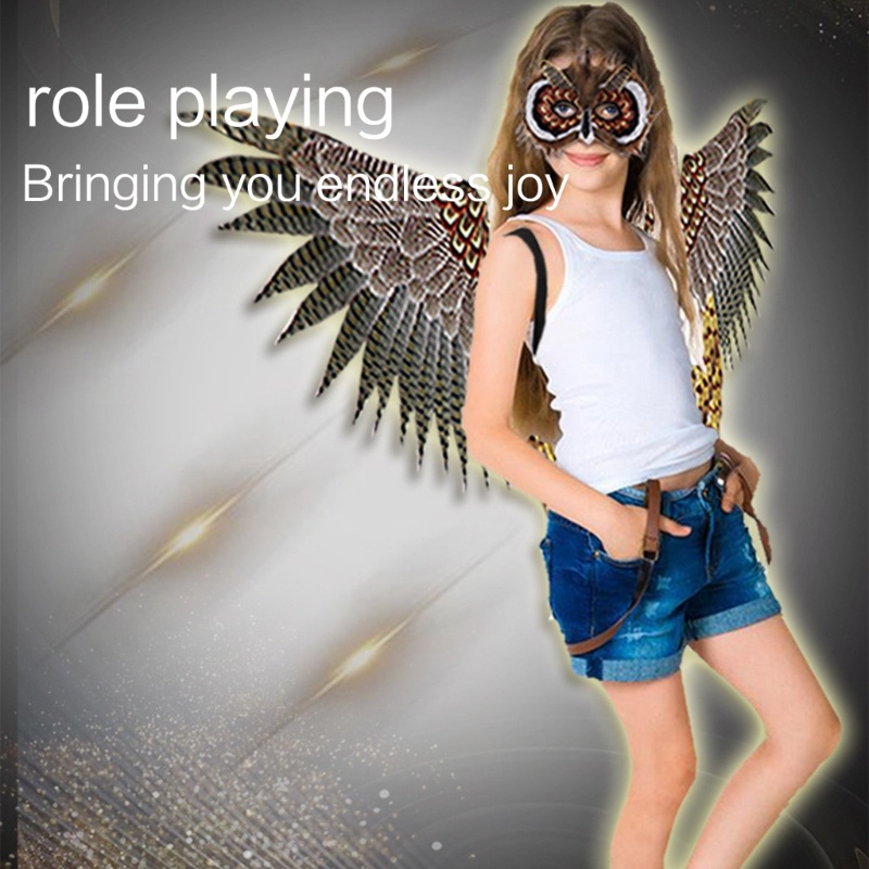 Li Bird Wings Halloween Owl Wings Owl Owl Dress Wings cho mẫu giáo-Áo chơi
