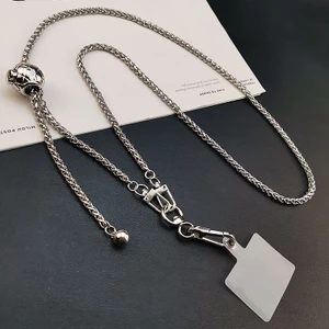 Dây đeo điện thoại di động đeo chéo vai dài điều chỉnh, dây xoắn kim loại có thể thu vào, chống sốc, chống thất lạc, tháo rời, phụ kiện