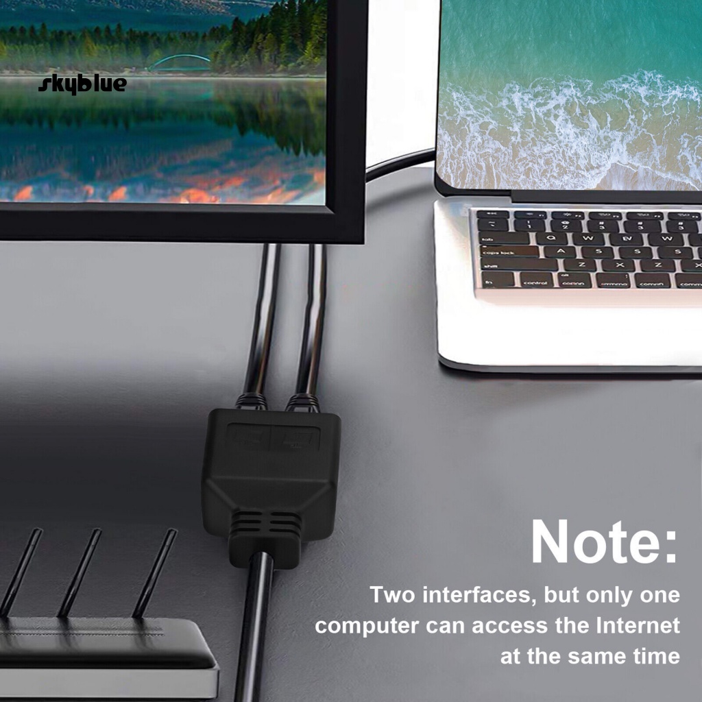 [Sy] Bộ chia mạng Gigabit RJ45 Truyền 1 đến 2 cách 100m Hai thiết bị Truy cập Bộ chia Ethernet Bộ ghép nối Liên hệ phích cắm mô-đun cho văn phòng