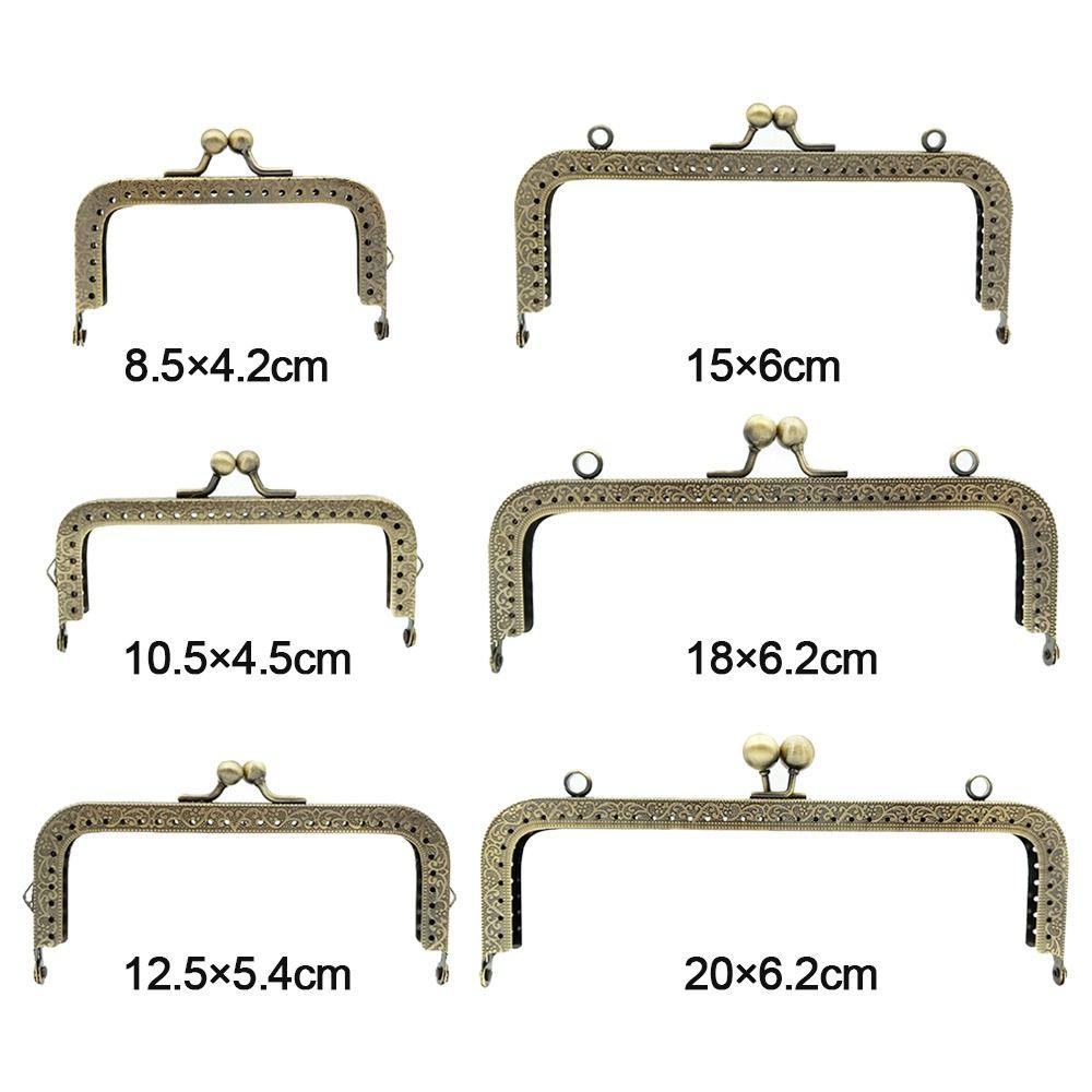 CPINCP Ví Khóa Khung, Kim Loại Vintage Ví Khung Kiss Clasp, Túi Mini Phần Cứng Ví Khung DIY Craft