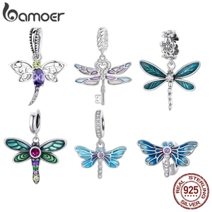 BAMOER Mặt Dây Chuyền Bằng Bạc 925 Hình Chuồn Chuồn Thời Trang Cho Nữ Sc048