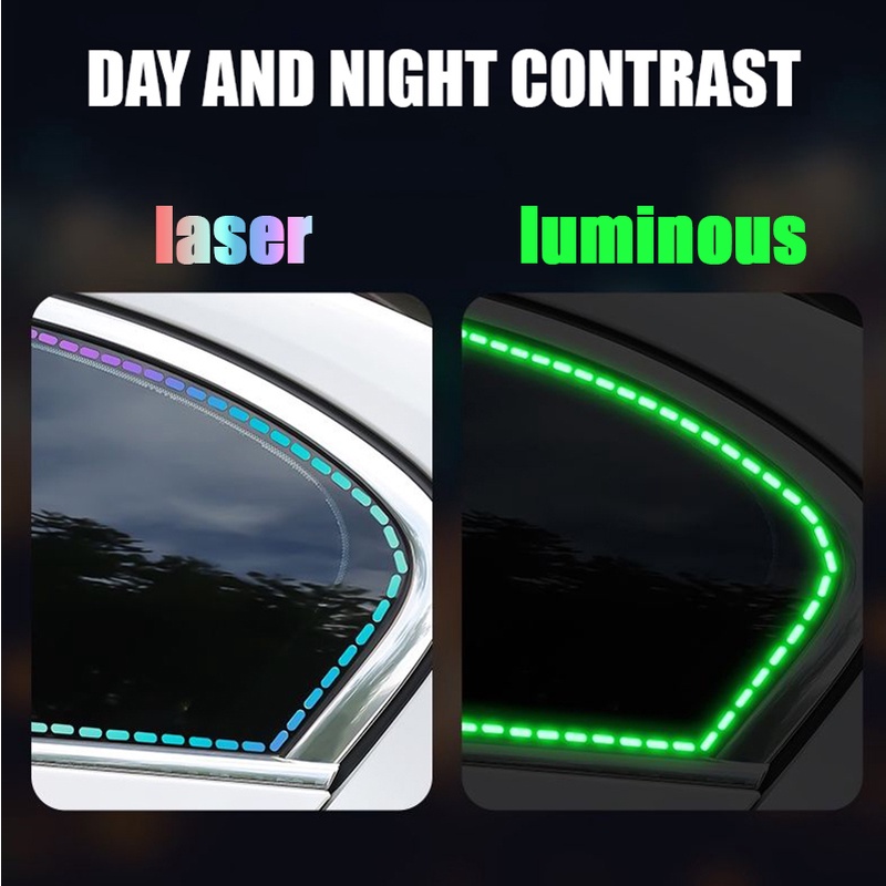 Miếng Dán Đường Chỉ Phát Sáng Laser Tự Dính Chống Nước Trang Trí Xe Hơi Xe Máy