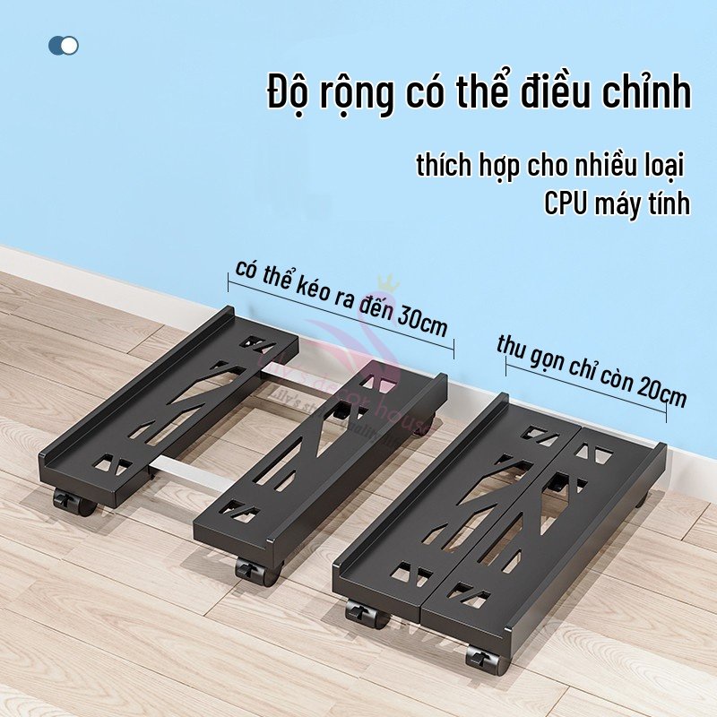Kệ Để Cây Máy Tính CPU Lily's decor house Chất Liệu Khung Nhựa cứng thanh co kéo Inox