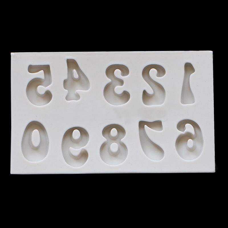 Khuôn Silicone Làm Bánh Tạo Hình Chữ Cái & Số DIY