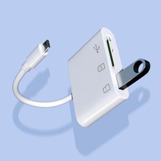 Charmantcc1 Đầu Đọc Thẻ TF 5 Trong 1 Đa Năng Type-C USB MicroUSB Cầm Tay HUBOTG