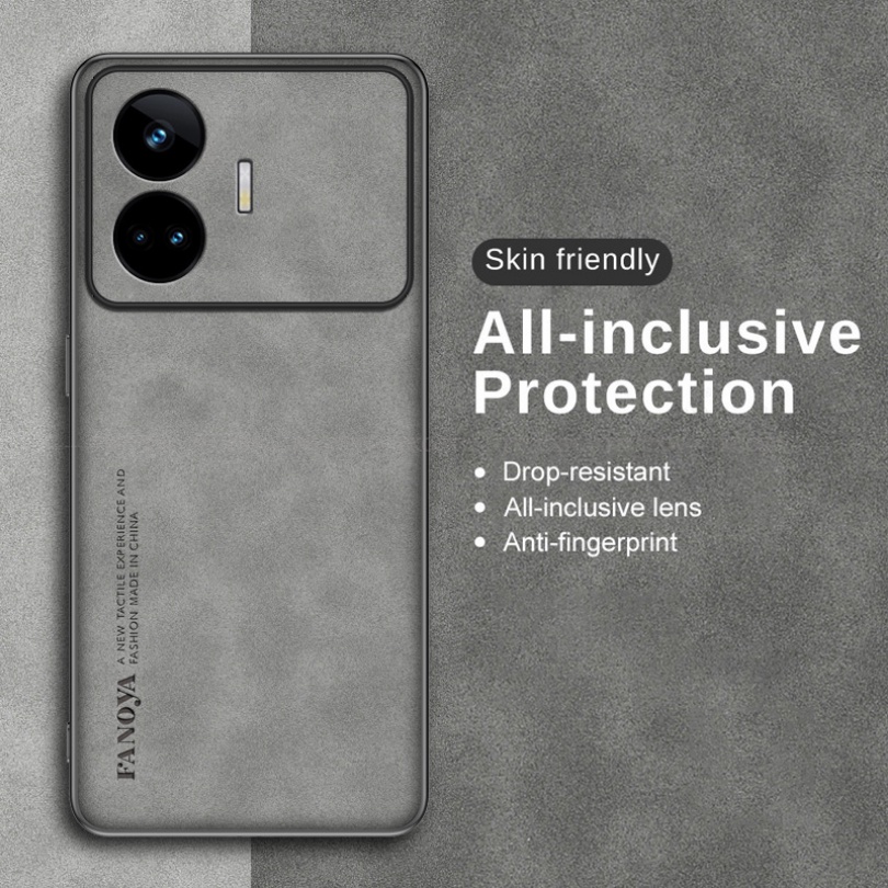 Ốp Điện Thoại Da PU Phối Vải Thời Trang Cho Realme C55 10 Pro + V30 V30t X2 XT GT Neo 5 SE