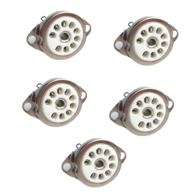 [3C] Ổ cắm ống gốm 5 mảnh Ổ cắm ống 9PIN Gốm B9A dành cho những người đam mê