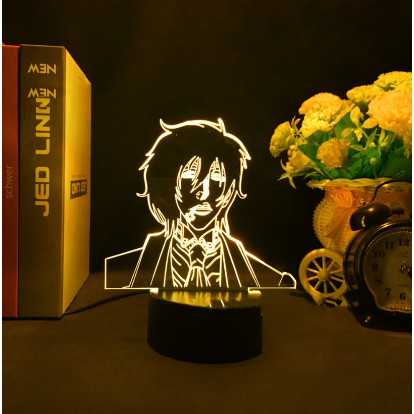 HK1 Hellsing Alucard Đèn Ngủ Hình Anime Manga 3d Đèn Truyện Tranh Chiếu Sáng Từ Xa LED Sạc USB Trang Trí Nhà Birthda