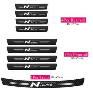 Miếng Dán Cửa Xe Hơi Bằng Sợi Carbon Chống Trầy Cho Hyundai i10 stargazer Kona Getz Accent Elantra Tucson I30 Santafe Creta ix35 I20 I40 H1