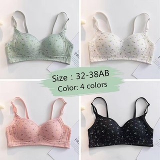 1 Bộ Áo Ngực + Quần Lót Nâng Ngực Không Dây Họa Tiết Hoa Thời Trang Cho Nữ