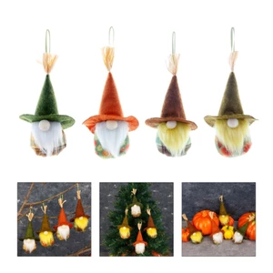 Sẽ Thu hoạch Lễ hội Treo Gnomes 4 gói Trang trí mặt dây chuyền đa chức năng Mùa thu