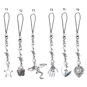 BTF Handmade Y2K Dây Điện Thoại Mặt Dây Chuyền Đáng Yêu Dây Đeo Quyến Rũ Dễ Thương Điện Thoại Di Động Dây Gothic Cô Gái Thoáng Mát Túi Dây Xích Cho Chìa Khóa Đến