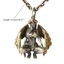 GODD Punk Quỷ Thiên Thần Mặt Dây Chuyền Vòng Cổ Cặp Đôi Choker Hip Hop Xương Đòn Dây Chuyền Vòng Cổ