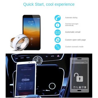 Nhẫn thông minh NCE NFC, Nhẫn kỹ thuật số ngón tay đa chức năng có thể đeo được, Nhẫn đeo ngón tay bằng thép không gỉ chống nước sáng tạo cho điện thoại Android Nam
