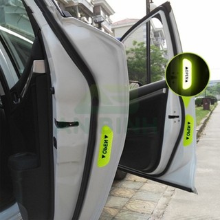 Bộ 4 Miếng Dán Phản Quang Cảnh Báo An Toàn Cho Xe Hơi 【Bubbleblu03】
