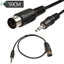 Dây Cáp Âm Thanh 3.5mm Aux Male Sang MIDI Din 5 Pin Female 0.5m