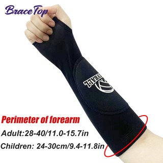 Bracetop 1 đôi tay áo nén cho trẻ em / người lớn nẹp cánh tay cho bóng rổ, bóng chuyền, vớ cánh tay tennis thoáng khí chống trượt phụ kiện đồ bảo hộ cho nam giới nữ