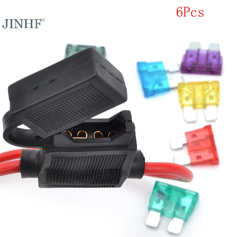 Hộp giữ cầu chì lưỡi tiêu chuẩn JINHF in-line chống văng nước ô tô 5/10/15/20/25/ 30a