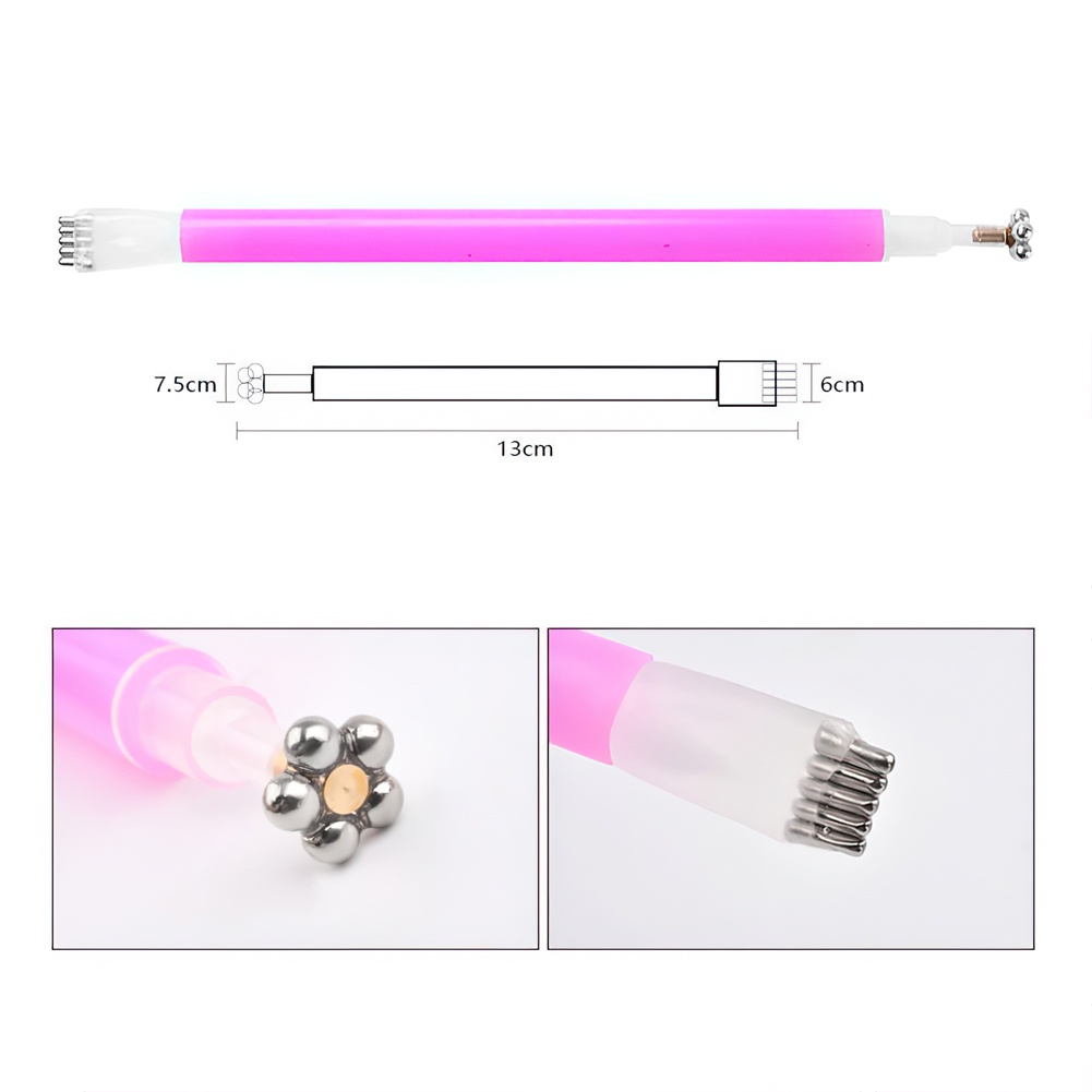 Ảnh Nam châm ANNIES đen 3D hình trụ mạnh mẽ hai đầu tạo hiệu ứng mắt mèo cho keo dán trang trí móng tay nghệ thuật 3