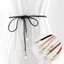 Braided Waist Rope Summer Female Belt White Pearl Decors Colorful Knot Thin Belt