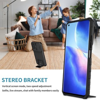 Ốp Điện Thoại Siêu Mỏng Chống Sốc Có Thanh Trượt Bảo Vệ Camera Cho OPPO Reno 5 4G / 5G