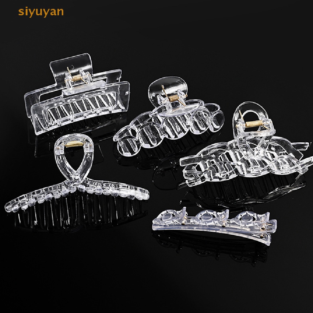 Kẹp Tóc Càng Cua Bằng Nhựa Acrylic Trong Suốt DIY Thời Trang Cho Nữ
