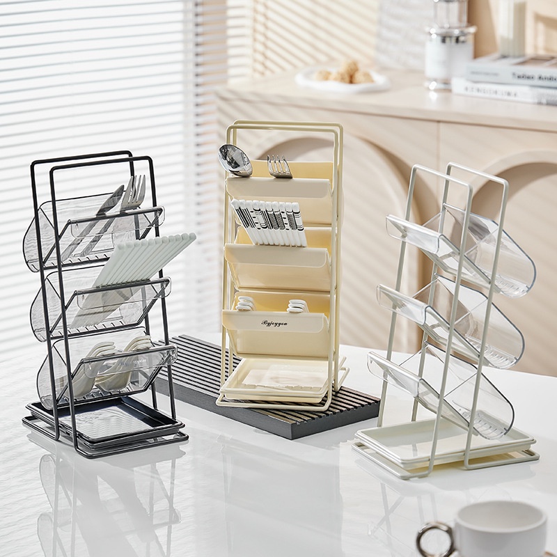 Bộ đồ ăn thoát nước Rack  Nhà bếp Receiver Rack  Giá đỡ đa chức năng  Kệ đựng đũa  Nhiều lớp đũa chủ  Giá đỡ  muỗng và đũa giỏ Ống Đựng Đũa Muỗng Ráo Nước Nhiều Tầng Đa Năng Cho Nhà Bếp Giá Đỡ