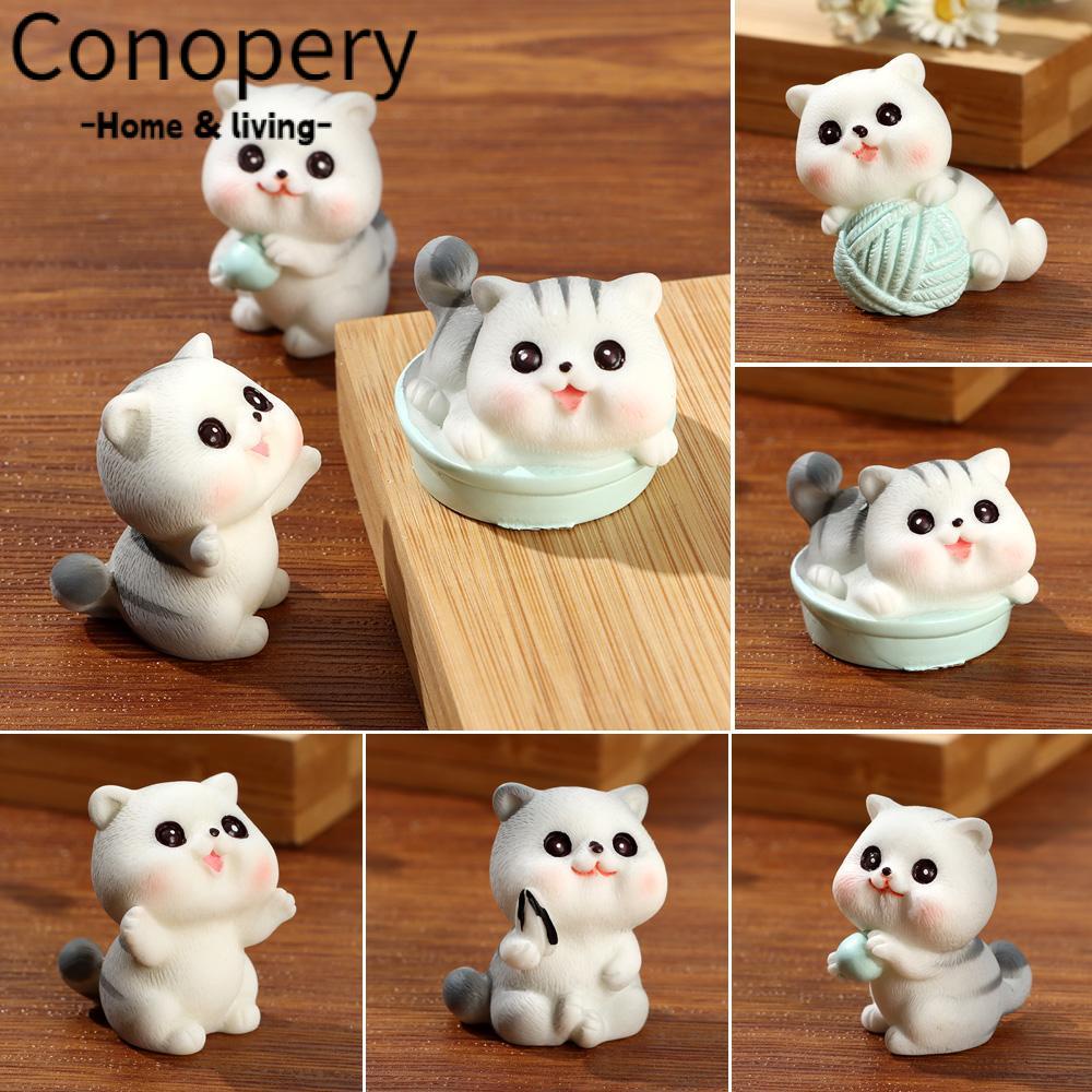 Conopery Đồ trang trí Mèo Mini Trang Trí Tiểu Cảnh Sân Vườn | Shopee ...