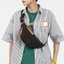 Túi đeo ngực AFTEROF, Túi thắt lưng Nylon chống thấm nước, Túi thắt lưng màu trơn cá tính dành cho học sinh