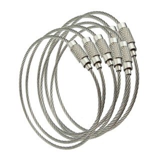 Fine 10 Gói Bền Thép Không Gỉ Chìa Khóa Cáp Nhẫn Dây Nhẫn Dây Dây Chất Liệu Thép Không Gỉ Cho Du Khách Backpa