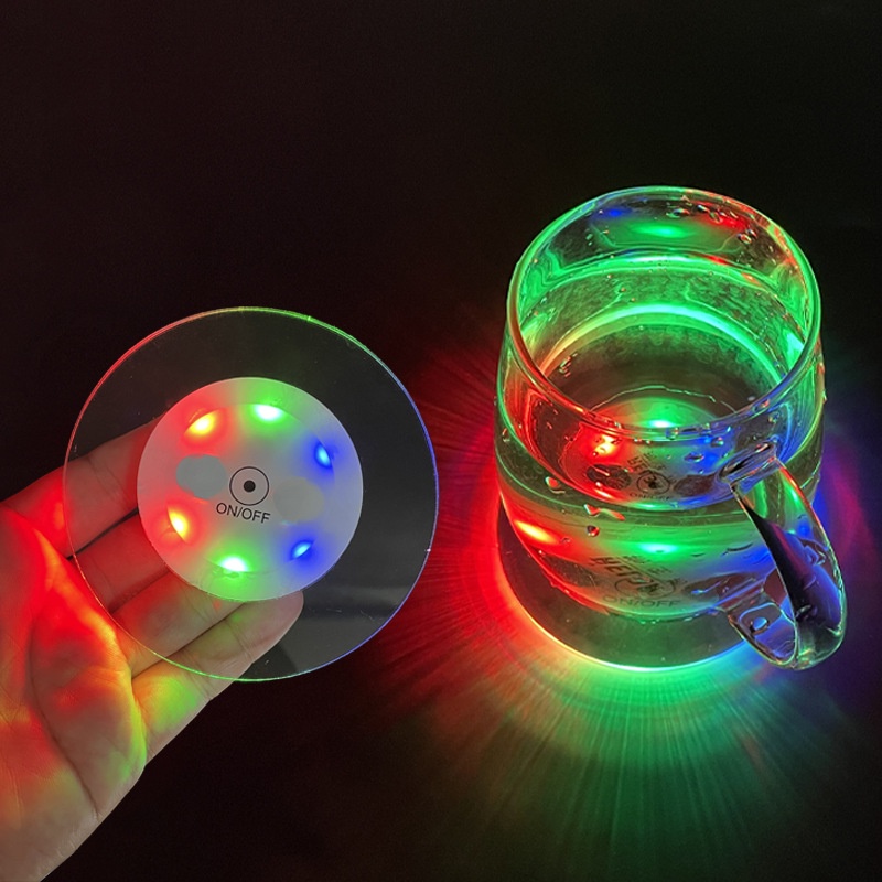 Miếng Lót Ly Có Đèn LED 3 Chế Độ Dùng Trang Trí Tiệc