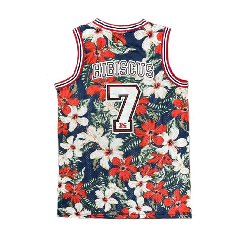 Tackle floral bóng rổ jersey