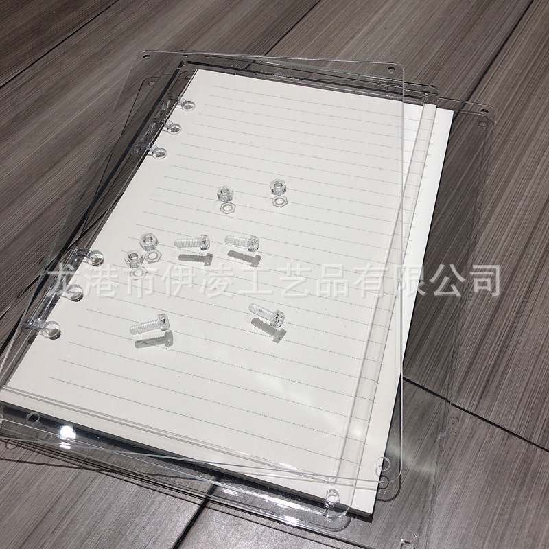 Sq2 Hot Sanrio POCHACCO Genshin Shin-chan Acrylic Trong Suốt Lắc A5 notebook A7 Lá Rời Sổ Tay DIY Tấm Acrylic