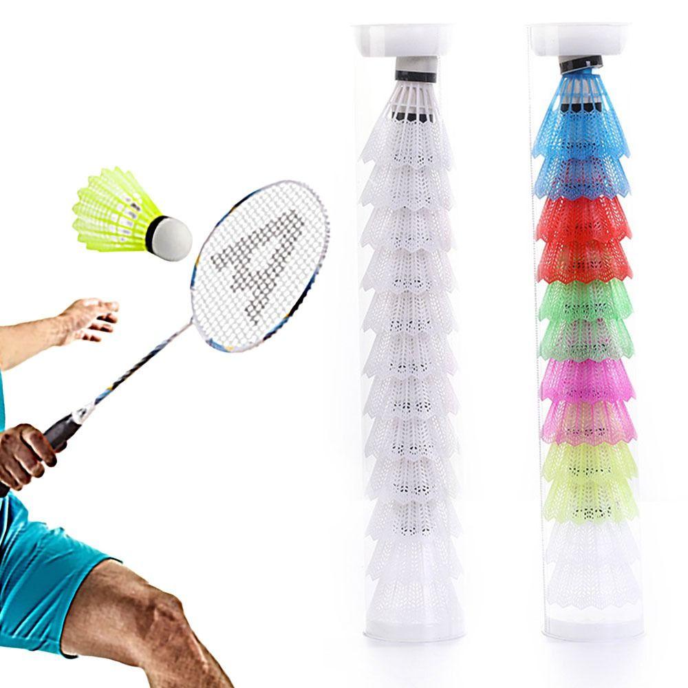 JVSUB 12 Chiếc Cầu Lông Chống Gió Nhiều Màu Phụ Kiện Huấn Luyện Ổn Định Bền Chống Gió