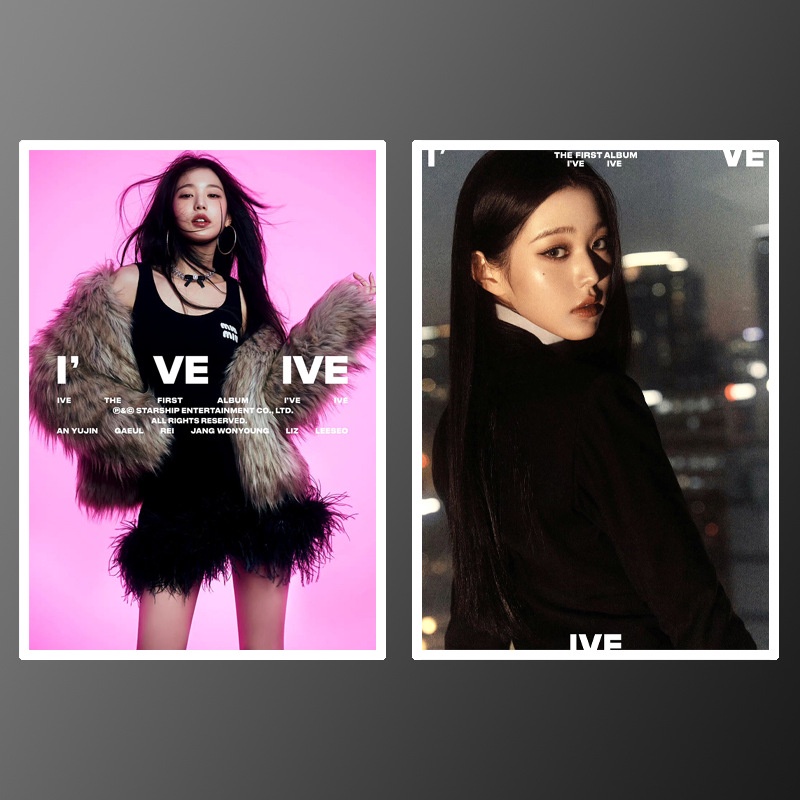 HK1 IVE I ve IVE poster tự dính trang trí tường nhãn dán ảnh Jang Won Young LIZ Gaeul Yujin Rei Leeseo KH1