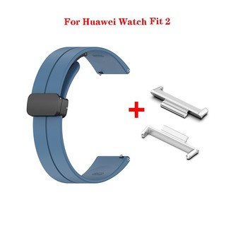 Dây Đeo Silicon Khóa Nam Châm Cho Đồng Hồ Thông Minh Huawei Watch Fit 2 fit2 / Fit