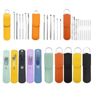 Set 6 Dụng Cụ Lấy Ráy Tai 6 Món Bằng Thép Không Gỉ Tiện Lợi