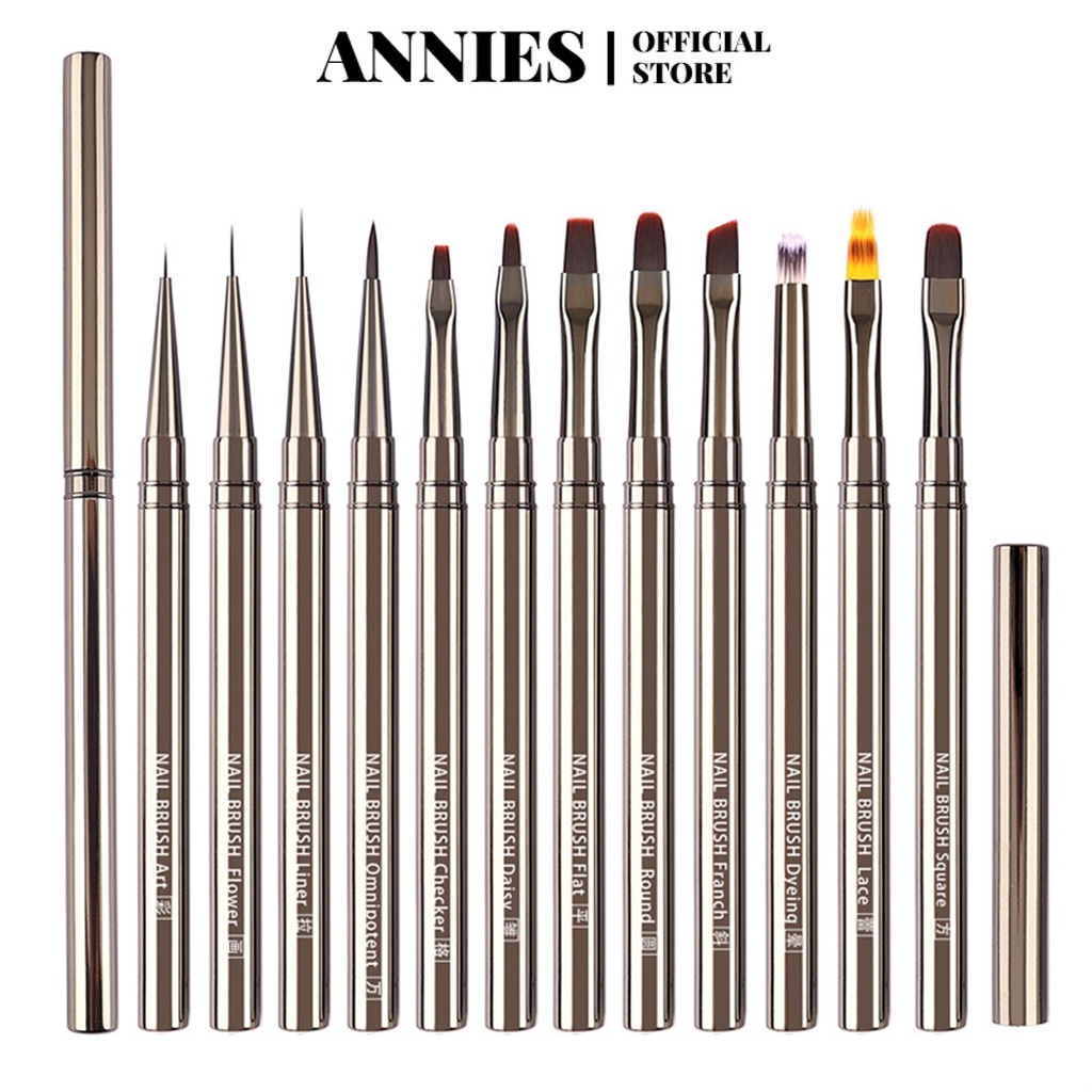 Ảnh ANNIES Bộ 12 Loại Cọ Kim Loại Sơn Móng Tay Toàn Diện 1