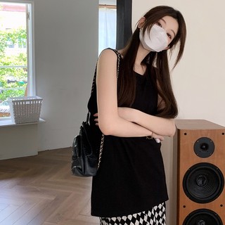 HIIXIIVI Áo Thun Sát Nách 100% Cotton Dáng Rộng In Họa Tiết Màu Sắc Độc Đáo Phong Cách Hàn Quốc Thời Trang Mù