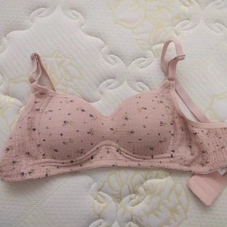 1 Bộ Áo Ngực + Quần Lót Nâng Ngực Không Dây Họa Tiết Hoa Thời Trang Cho Nữ
