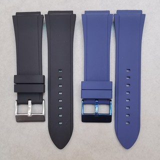 Dây Đeo Cao Su Silicone Màu Xanh Đen 22mm Chống Thấm Nước Cho Đồng Hồ GUESS W0247G3 W0040G3 W0040G7