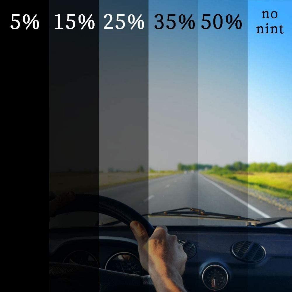 SLICELLIFE 1 Cuộn Phim Tint Cửa Sổ 50x3m, Lá Xe Ô Tô Chống Trầy Xước, Bóng Nắng Màu Đen Bền VLT 1% -50% Nhãn Dán Kính Chắn Gió