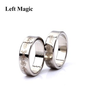 CODECOVED Nhẫn tròn màu đen, Đạo cụ ma thuật Nhẫn ma thuật, Vui nhộn Cận cảnh Magia Vòng tròn màu đen bền Nhẫn mạnh Trẻ em Người lớn Quà tặng